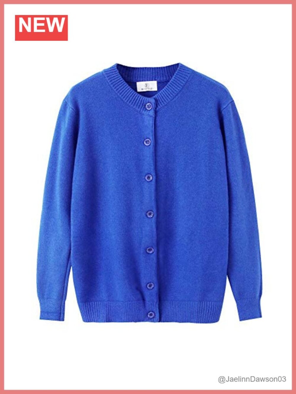 Women's Button Down Cardigan Sweater Crew Neck Long Sleeve Soft Knit